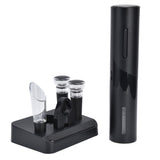 Electric Wine Opener Foil Cutter Aerator Pourer Wine Stopper Set with Storage Base for Home Bar V1294-YM0715-3118210320711