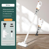 White Cordless Handheld Vacuum Cleaner - 8500Pa Powerful Suction, 700mL Dust Cup, USB Rechargeable V888-ELOSUNG53048