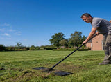 Lambu Lawn Levelling Rake Heavy Duty 75x25cm Steel Head Adjustable Handle Black UM1288-AU