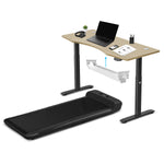 WalkingPad C2 Treadmill + ErgoDesk Automatic Standing Desk 1500mm in Oak/Black + Cable Management V420-KWTM-C2BK-C