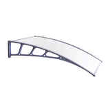 Instahut Window Door Awning Canopy 1.5mx2m Transparent Sheet Grey Plastic Frame AWN-15X2-CLR