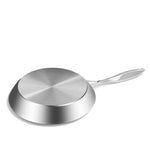 SOGA 3X Stainless Steel Fry Pan Frying Pan Induction FryPan Non Stick Interior Skillet FRY707273