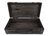 Wooden Chest Vintage Wood Storage Trunk with Lid Retro Suitcase Portable Box Ancient Photography V1294-YM0901-3117250191711