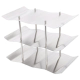 3Tier Stainless Steel Wine Rack Freestanding Wavy Wine Holder Display Shelf Kitchen Accessories V1294-YM0718-3118210012811