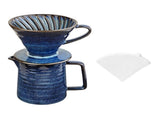 Pour Over Coffee Maker Ceramic Coffee Pot with 40 Paper Filters V1263-JX-5703