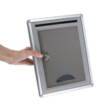Aluminium Alloy Mailbox with Lock Grey Wall Mountable Mailbox for Secure Storage V1366-AZ2-W-18729