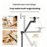 Flooring Phone Tripod with Swan Neck Arm Includes Phone Clamp & Selfie Remote, Multi-Angle V1107-CS-SJZBZJ