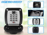 Key Lock Box, Wall Mounted Key Storage Box with 12-Digit Keyboard Combination, Resettable Code, V1192-AZ-W-16024