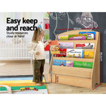 Keezi 5 Tiers Kids Bookshelf Magazine Shelf Organiser Bookcase Display Rack FURNI-E-BOOK-UBER-WD