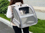 Travel Pet Cat Carrier Backpack Portable Breathable Outdoor Grey V1263-JX-6871