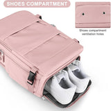42L Travel Backpack Cabin Bag Hand Luggage Flight with Dry Wet Sorting, 42 x 30 x 20 cm, Pink V1188-MS-325-0357