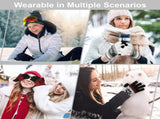 3 Pairs Touch Screen Gloves with Snow Flower Pattern, Warm Knit Winter Gloves Christmas Gifts V1189-LWWAL-20260325-00030