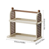 2-Tier Coffee Bar Organizer, Mug Tea Cup Holder Coffee Bar Organizer For Placing Mugs, Coffee Beans, V1369-AZ3-W-09671
