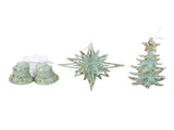 3pcs Xmas Hanging Decor Xmas Tree Bell Star Shape Ornaments for Stair Door Escalator Doorway V1294-YM0901-3117240249911