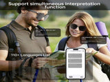 AI Glasses,Instant Translation Smart Glasses,Built-In Speakers & R Mic Bluetooth Glasses for Women V1369-AZ3-W-10978
