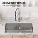 VEVOR Kitchen Sink, 304 Stainless Steel Drop-In Sinks, Undermount Single Bowl Basin with V952-QRSSCTSPDCY30XG7MV0