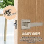 Door Handle Set Lever Passage Function Square Satin Nickel V63-837421