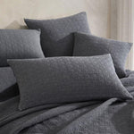 Platinum Collection Kayo Charcoal 100% Cotton Coverlet Queen/King V442-LED-COVERLET-KAYO-CHARCOAL-QS