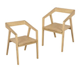 Kyoto Solid Oak Arm Chair - Set of 2 V199-CH054IFOSF2N