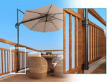 Umbrella Stand Umbrella Clamp Mount Bracket for Deck Railing, 2Pcs V1369-AZ3-W-08241