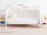 2 Pack Muslin Cott Crib Sheets, Soft and Breathable Double Layer 24x38 Baby Crib Sheets for V1258-DP02-C-1100