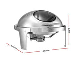 5-Star Chef 9L Chafing Dish Buffet Warmer Food Warmer Catering Server Round CD-9L-CC-SS
