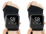 Black 2-piece Electric Heating Wrist Massager with and Hot Compress - 3 Heat Levels, 3 V888-ELOSUNG50618
