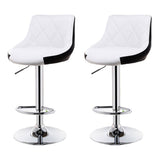 Bar Stools Kitchen Bar Stool Leather Barstools Swivel Gas Lift Counter Chairs x2 BS8403 White V255-8403-WHITE