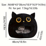 Black White bed,-shaped bed, furniture, hideaway, pet comfort, cave bed, cozy V1347-135-WHI-40472