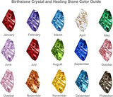 Infinity Love Heart Birthstone Earrings for Women, Crystal Stud Earrings with Healing Stones, V1164-325820
