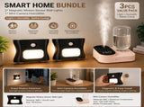 3PCS Smart Home Atmosphere Set Pink USB Rechargeable Camera Humidifier & 2pcs Black RGB Motion V888-ELOSUNG53415