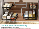 Under Sink Organizer and Storage Rack 1 Pack Height Adjustable Pull Cabinet Organizer with Slide V1294-YM0901-H48551B