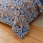 Floral Stripes Comforter Set, King Size, Elegant 3-Piece Bedding with Pillowcases V745-MAB010954AJ3