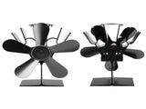 Wood Stove Fan 5 Blades Fireplace Fan Heat Powered Stove Fan for Wood Burning Stove Pellet Log V1294-YM0706-3114230123111