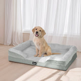 i.Pet Pet Bed Dog Calming Soft Cushion Egg Crate Large Sofa Washable Removable PET-BED-L85-GR