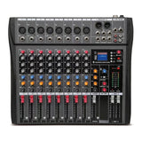 Hridz CT-80S Professional Audio Mixer 8 Channels Bluetooth USB Mixer with Effects, 48V Phantom V571-HRIDZCT80SAM