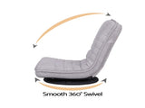 Ariss Swivel Floor Chair 360 Adjustable Foldable Lounge Seat Floor Sofa Chair Grey FLOOR-SBL-03LIN-GY