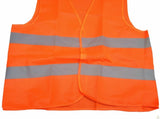 10x Hi Vis Safety VEST Reflective Tape Workwear Orange ONE SIZE Night & Day BULK V563-HIVISVEST-ORANGE-10PK