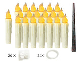 20-Pack LED Taper Candles, Remote, Hooks, & Line V888-ELOSUNG39108