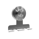 stainless steel suction cup razor holder, wall hook, no drill bathroom organizer, traceless V1102-113-07129-BLK-2PCS