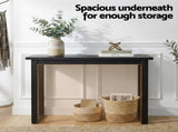 Artiss Console Table 110CM Black FUR-Y-CST-01-BK