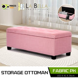 Storage Ottoman Stool 102cm Fabric PINK V274-FT-GQ003-PK