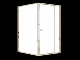 Adjustable Semi Frameless Shower Screen 82-90cm x 98-101cm With Gold Hardware For Modern Bathrooms V63-958201
