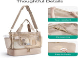 Beach Bag for Women, Mesh Tote Bags with Zipper, Sandproof Vacation Essentials with Cooler for Swim V1258-DP02-F-6