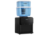 Devanti Water Cooler Dispenser 22L Bench Top Chiller Purifier Filter Hot Cold Black WD-COM-BT533-22BP-2FT-BK