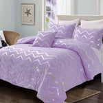 Soft Purple Comforter Set, King Size, Cozy 3-Piece Bedding with Pillowcases V745-MAB010834AJ3