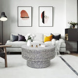 DIAMOND MOTHER OF PEARL COFFEE TABLE BLACK V742-VC2BLK