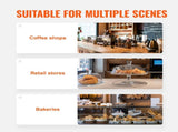 Pastry Display Case, 2-Tier Commercial Countertop Bakery Display Case, Acrylic Display Box with Rear V952-YKLMBZSJYKL2HBKHNV0