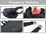 USB-Powered Heated Hand Muff with 3-Temperature Control, Water-Resistant Quilted Design, Adjustable V1341-ZY-XNRDUMK9-BLACK