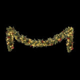 Jingle Jollys 3M Christmas Garland Pre-lit LED with Pine Cones Xmas Decor Green XM-TR-GAR-BR-3M-LED